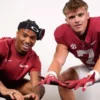 Current Alabama wide receiver Ryan Williams with tight end target Mack Sutter on his official visit.