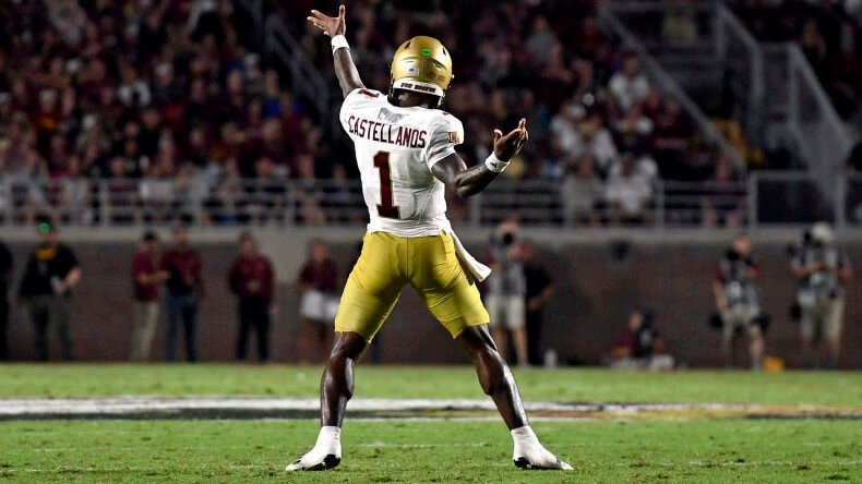 Former Boston College quarterback Thomas Castellanos